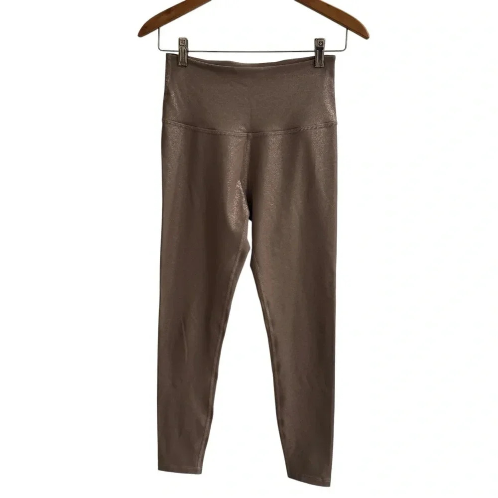 Beyond Yoga Shimmering Brown Leggings